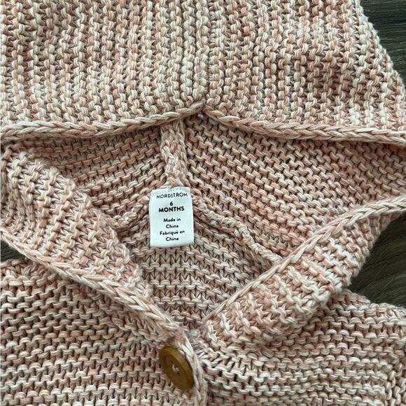 Nordstrom Pink Knit Baby Sweater. cardigan 6 months - Picture 4 of 4
